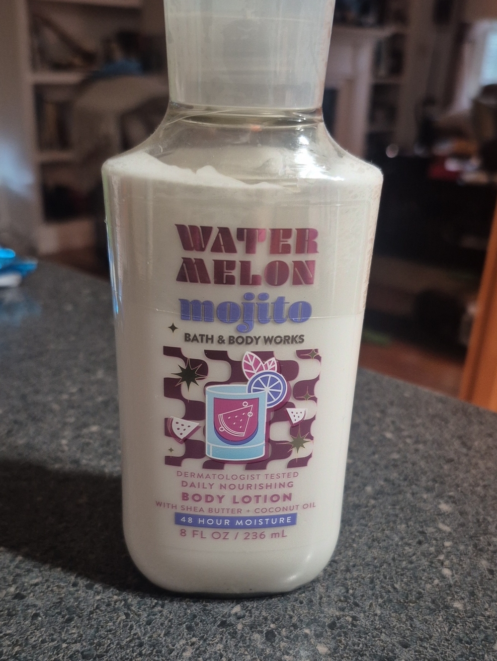 Bath & Body Works Watermelon Mojito Body Lotion - White & Purple Accents